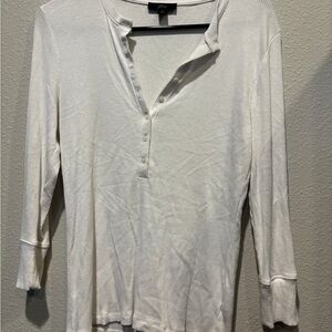 J. Crew White Button-Down Women's Shirt